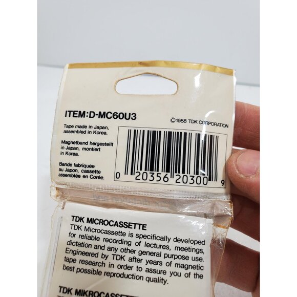 Vintage mini cassettes TDK MC60 3pcs NEW. Dictaphone Mini Cassette - Picture 6 of 10